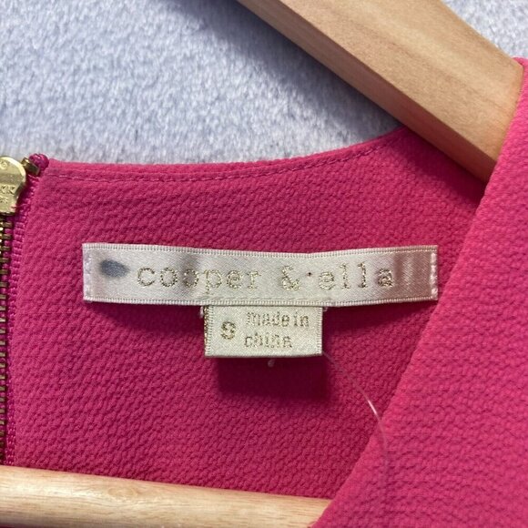 Cooper & Ella Coral Peyton Double Tiered Tank Top Small Fuchsia Pink Sleeveless - Picture 8 of 12